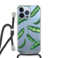 Lange bladeren: iPhone 13 Pro Transparant Hoesje met koord