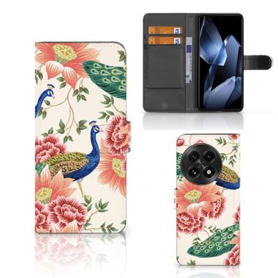 Telefoonhoesje | Met pasjeshouder | voor OnePlus 13 Pink Peacock
