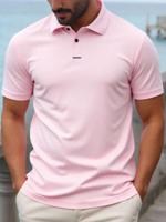 Bon&Bon Homme - Polo Noir à Manches Courtes et Rayures Style Casual Rose bonbon / XL
