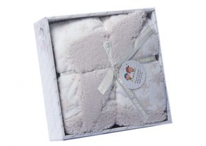Gamberritos babydeken sterren 80 x 110 cm fleece beige/wit