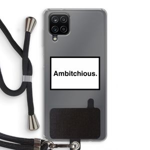 Ambitchious: Samsung Galaxy A12 Transparant Hoesje met koord