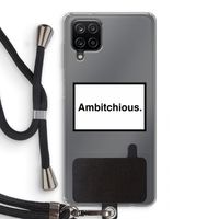Ambitchious: Samsung Galaxy A12 Transparant Hoesje met koord