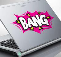 Sticker laptop Bang stripverhalen