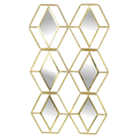 Wants&Needs Accessoires Spiegel Metaal Goud 56 X 1.5 X 93 - thumbnail
