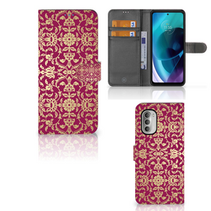 Wallet Case Motorola Moto G51 5G Barok Pink