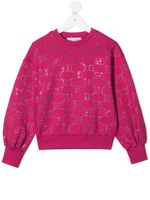 Alberta Ferretti Kids sweat à logo imprimé - Rose