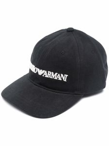 Emporio Armani casquette à logo brodé - Noir