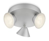 Philips myLiving Tweed - Plafondspot - 3 spots - LED - Aluminium