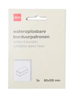 HEMA Wateroplosbare borduurpatronen - 5 stuks