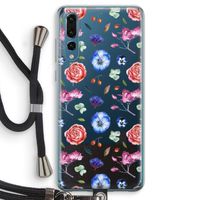 Bloemetjes: Huawei P20 Pro Transparant Hoesje met koord