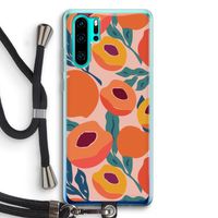 Perzik: Huawei P30 Pro Transparant Hoesje met koord