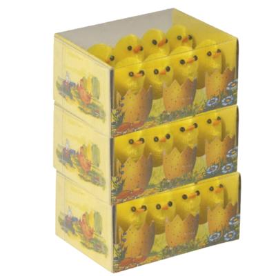 Paaskuikentjes - geel - mini - 3 cm - 24x stuks - Paasversiering / Pasen decoraties - kuikens