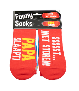 Funny socks - Papa slaapt sssst
