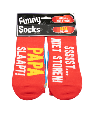 Funny socks - Papa slaapt sssst