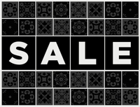 Patroontegels tekst 'sale' Vinyl tapijt zwart Patroontegels tekst 'sale' Vinyl tapijt zwart