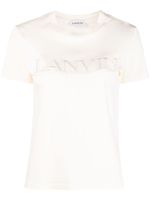 Lanvin t-shirt à logo brodé - Tons neutres