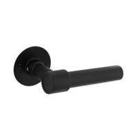 Intersteel Deurklink L/LKrucko met plat rozet 2mm zwart - 0023.167002