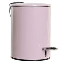 Metalen vuilnisbak/pedaalemmer roze 3 liter 23 cm
