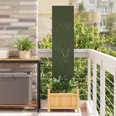 Tuin Privacy Screen Olijfgroen 32 x 140 cm Koudgewalst staal