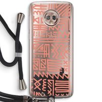 Marrakech Pink: Motorola Moto G6 Transparant Hoesje met koord