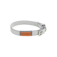 Trixie BE NORDIC Halsband - Leer - M - Lichtgrijs