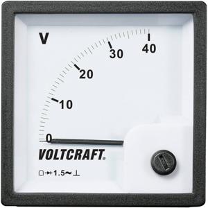 VOLTCRAFT AM-72x72/40V AM-72x72/40V Analoog inbouwmeetinstrument AM-72x72/40 V 40 V Draaispoel