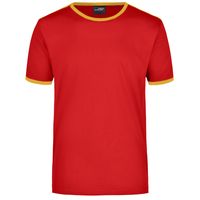 Rood met geel heren t-shirt 2XL  -