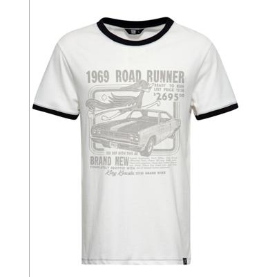 King Kerosin Roadrunner Contrast T-Shirt White-S King Kerosin Roadrunner Contrast T-Shirt White-S