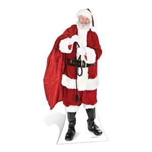 Groot decoratie bord - Kerstman - 180 cm - karton - fotobord kerstman