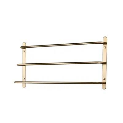 Koperen Handdoekstang <50 cm | Met Haak | Chroomafwerking