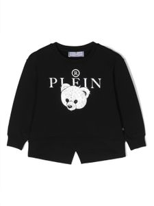 Philipp Plein Junior sweat en coton à logo imprimé - Noir