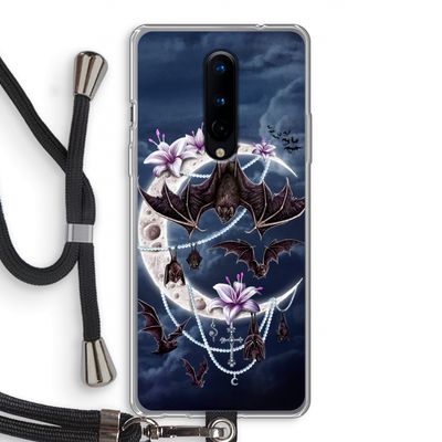 Vleermuizen Maan: OnePlus 8 Transparant Hoesje met koord