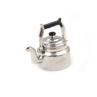 Dollhouse miniatuur metalen theeketel pot klassieke doen alsof spelen meubels speelgoed voor keuken accessoire