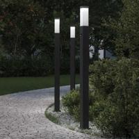 Bolderverlichting met sensor 3 stuks 110 cm Zwart IP44