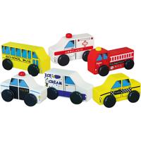 VIGA mini-auto&apos;s, commerciële voertuigen, afm 7-9 cm, 6 onderdelen/ 1 set