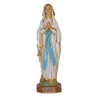 Maria Lourdes beeldje - biddend - 15 cm - polystone - religieuze beelden - thumbnail