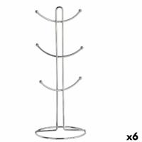 Hanger voor mokken Zilverkleurig Metaal 16 x 39 x 16 cm (6 Stuks)