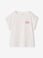 T-shirt meisjes sportkleding ecru