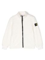 Stone Island Junior veste zippée à patch Compass - Blanc - thumbnail