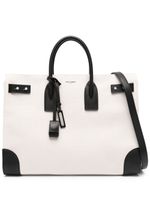 Saint Laurent grand sac cabas Sac De Jour en toile - Blanc - thumbnail