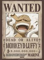 Poster One Piece - Wanted Luffy Wano 38x52cm