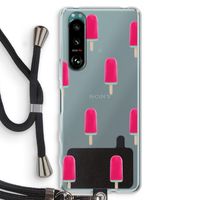 Waterijsje: Sony Xperia 5 III Transparant Hoesje met koord