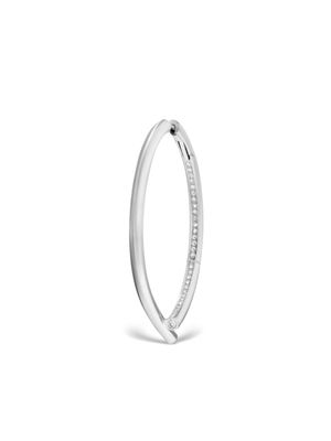 Tabayer créoles en or blanc 18ct pavées de diamants - Argent