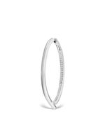 Tabayer créoles en or blanc 18ct pavées de diamants - Argent