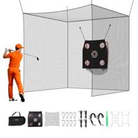 VEVOR Golf Slagkooi 305x305x305 cm, Driving Cage met 3-laags en knooploos polyesterweefsel, Golf- en 9-holes honkbaldoel, Golf slagnet, Trainingsnet, Oefennet voor binnen- en buitengebruik