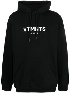 VTMNTS hoodie imprimé à lien de resserrage - Noir