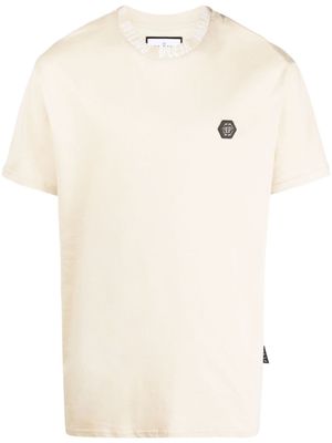 Philipp Plein t-shirt à patch logo - Tons neutres