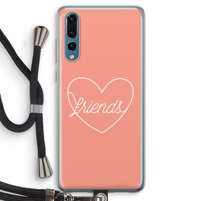 Friends heart: Huawei P20 Pro Transparant Hoesje met koord