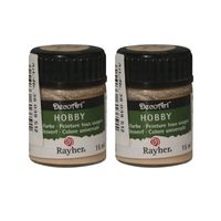 2x Beige acrylverf/allesverf potjes 15 ml hobby/knutselen