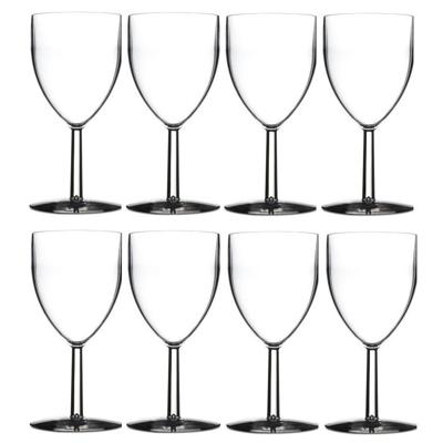 Rosti Mepal Wijnglazen - 8x - kunststof - 300 ml - 8 x 16 cm - outdoor/camping